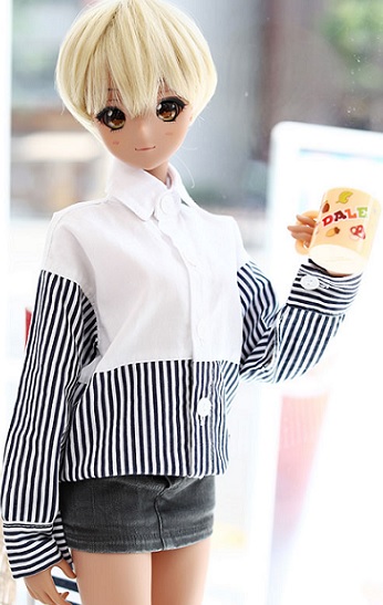 SD13 Girl & Smart Doll FreeHalf Line Shirt - Navy
